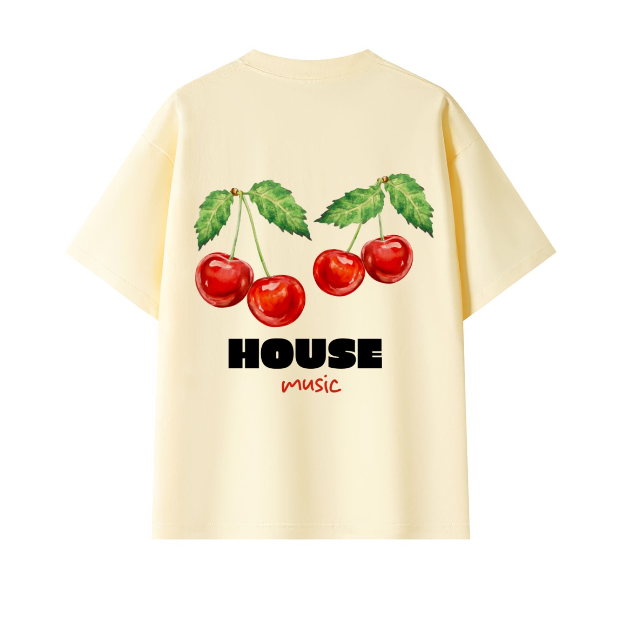 Cherry Graphic T-Shirt | Oversized House Music Streetwear Tee
