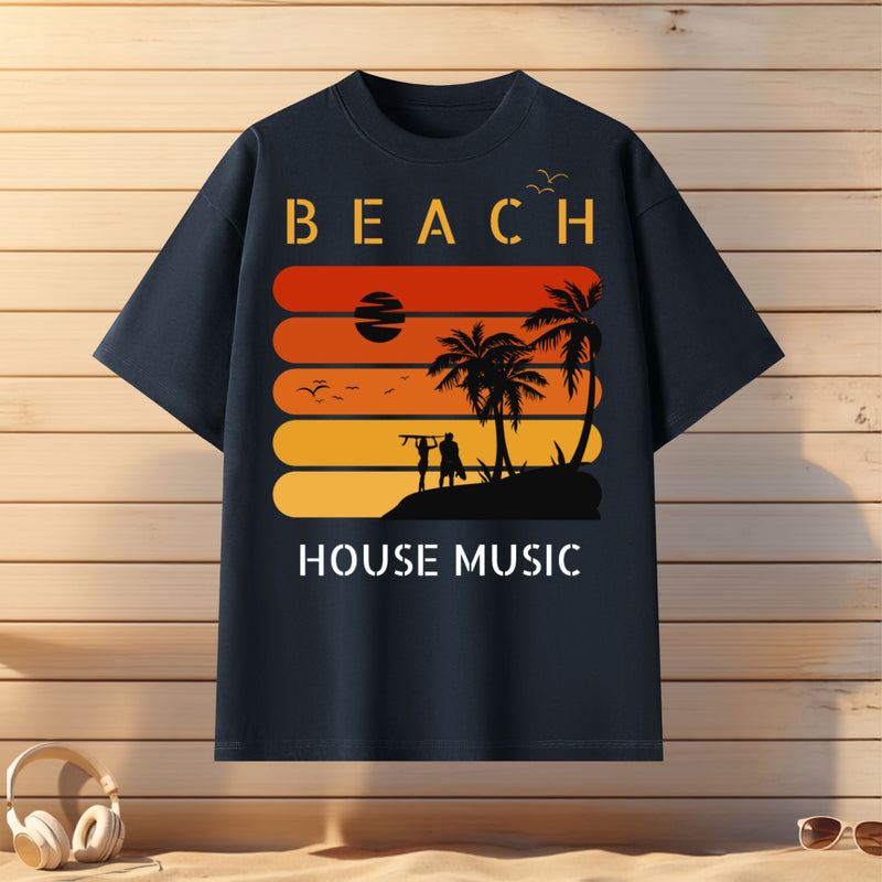 Beach House Music Oversized Tee