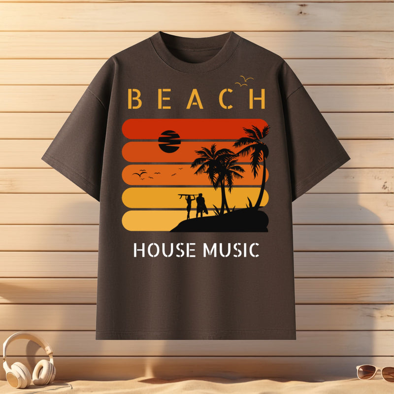 Beach House Music Oversized Tee