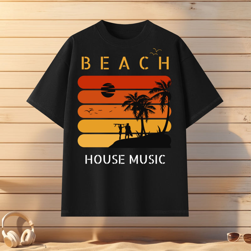 Beach House Music Oversized Tee