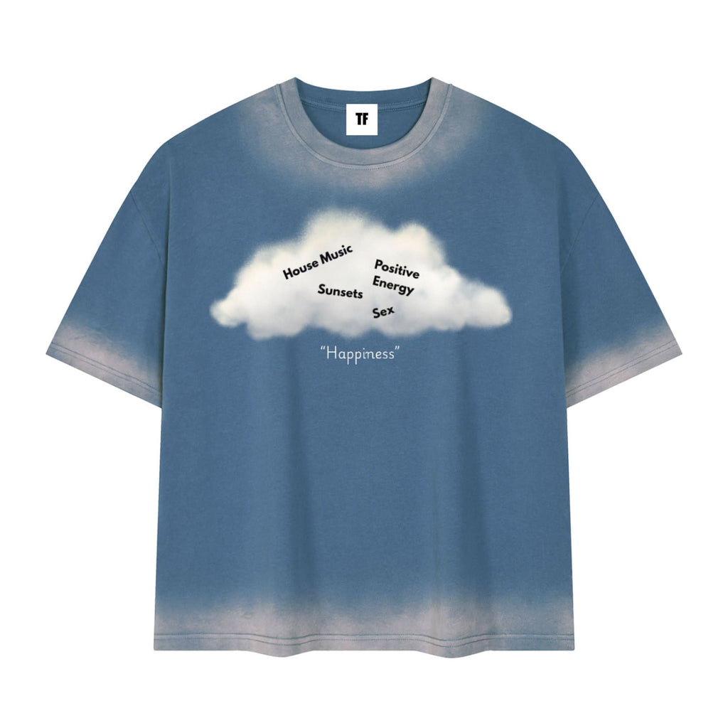 Happiness Cloud Sunfade Vintage Wash Tee