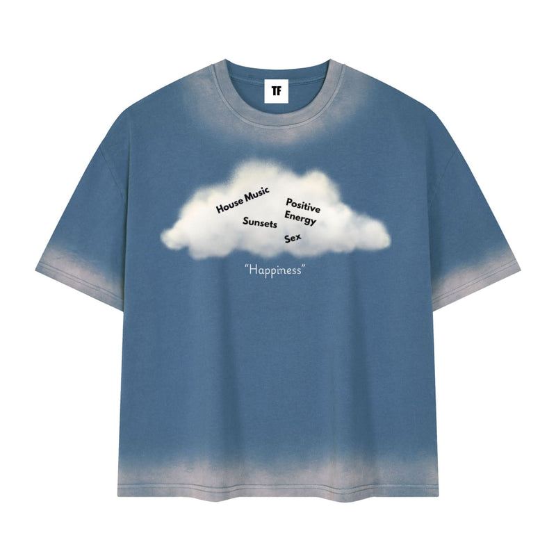 Happiness Cloud Sunfade Vintage Wash Tee