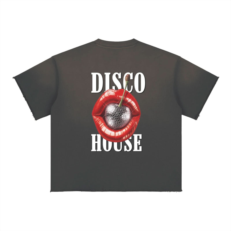 Disco House Sun Fade Raw Edge Tee
