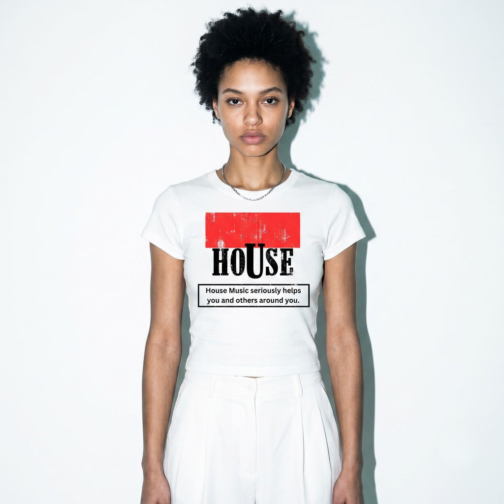 House Music Advisory Cropped Tee