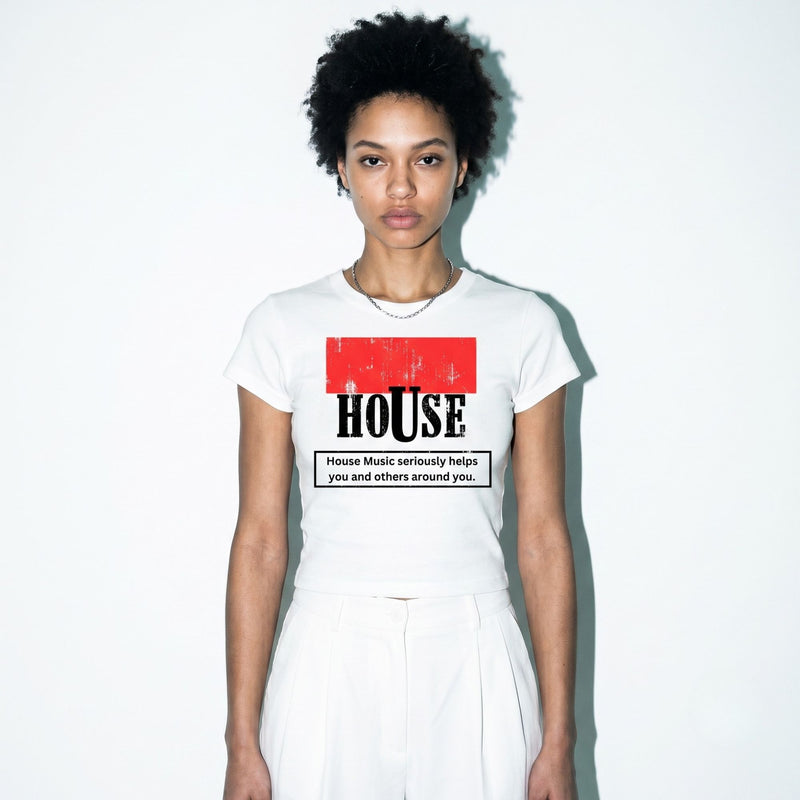 House Music Advisory Cropped Tee