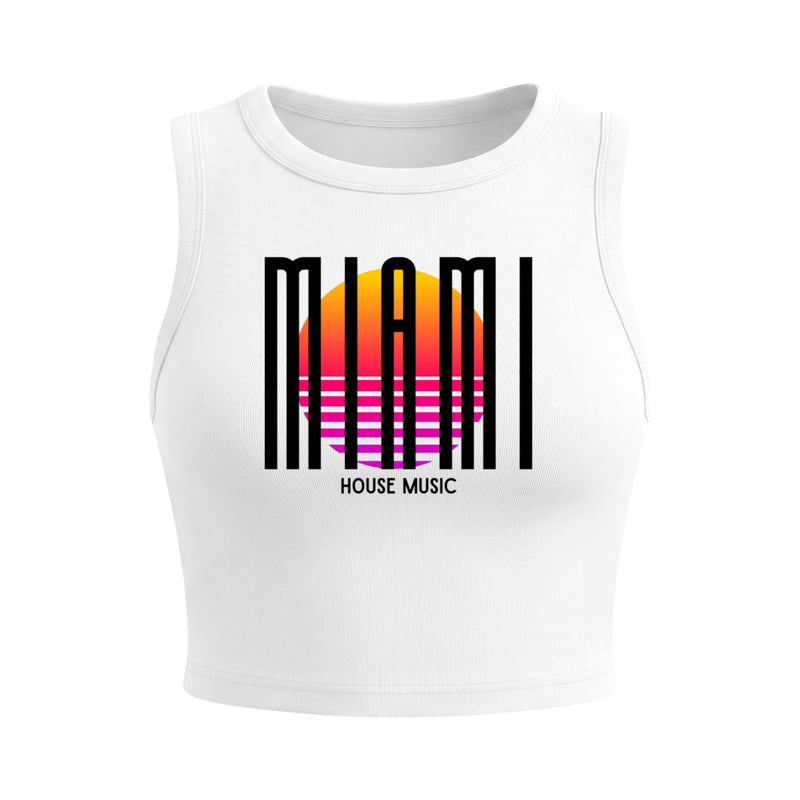 Miami Sunset Cropped Tank