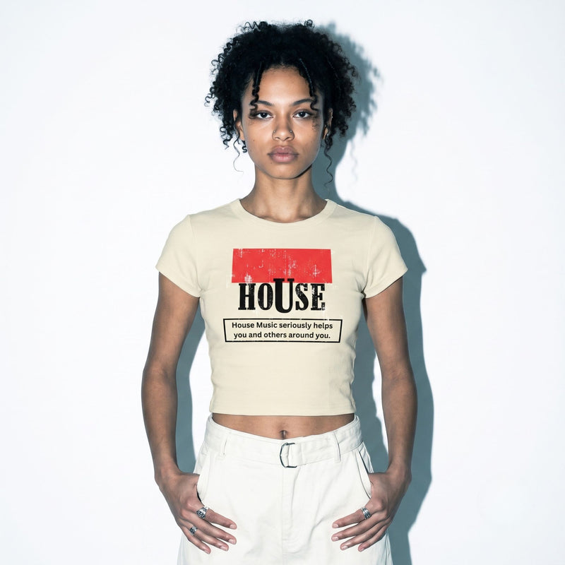 House Music Advisory Cropped Tee