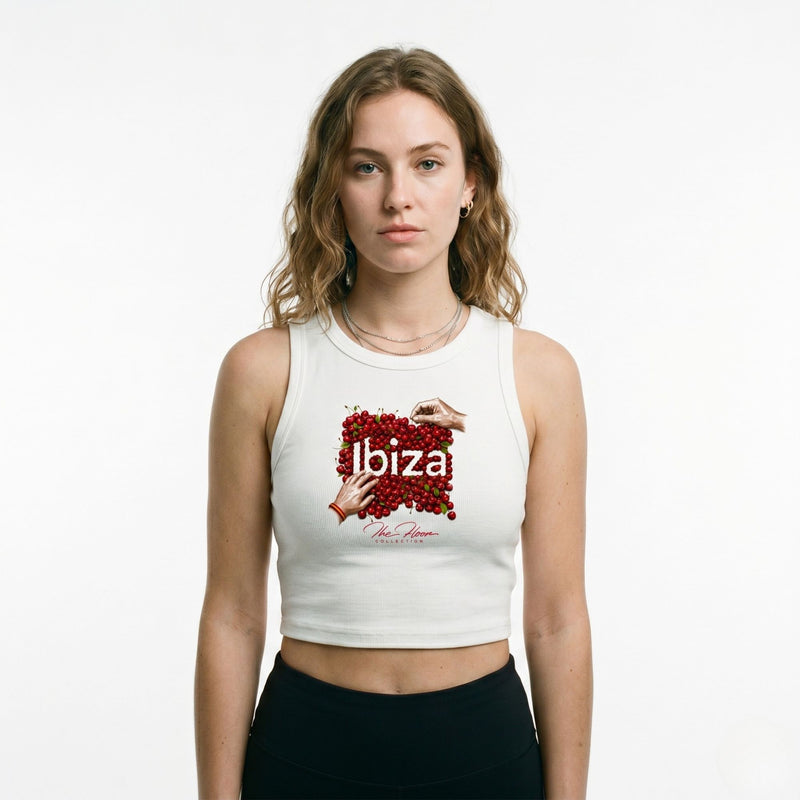 Ibiza Cherry Tight Crop Tank