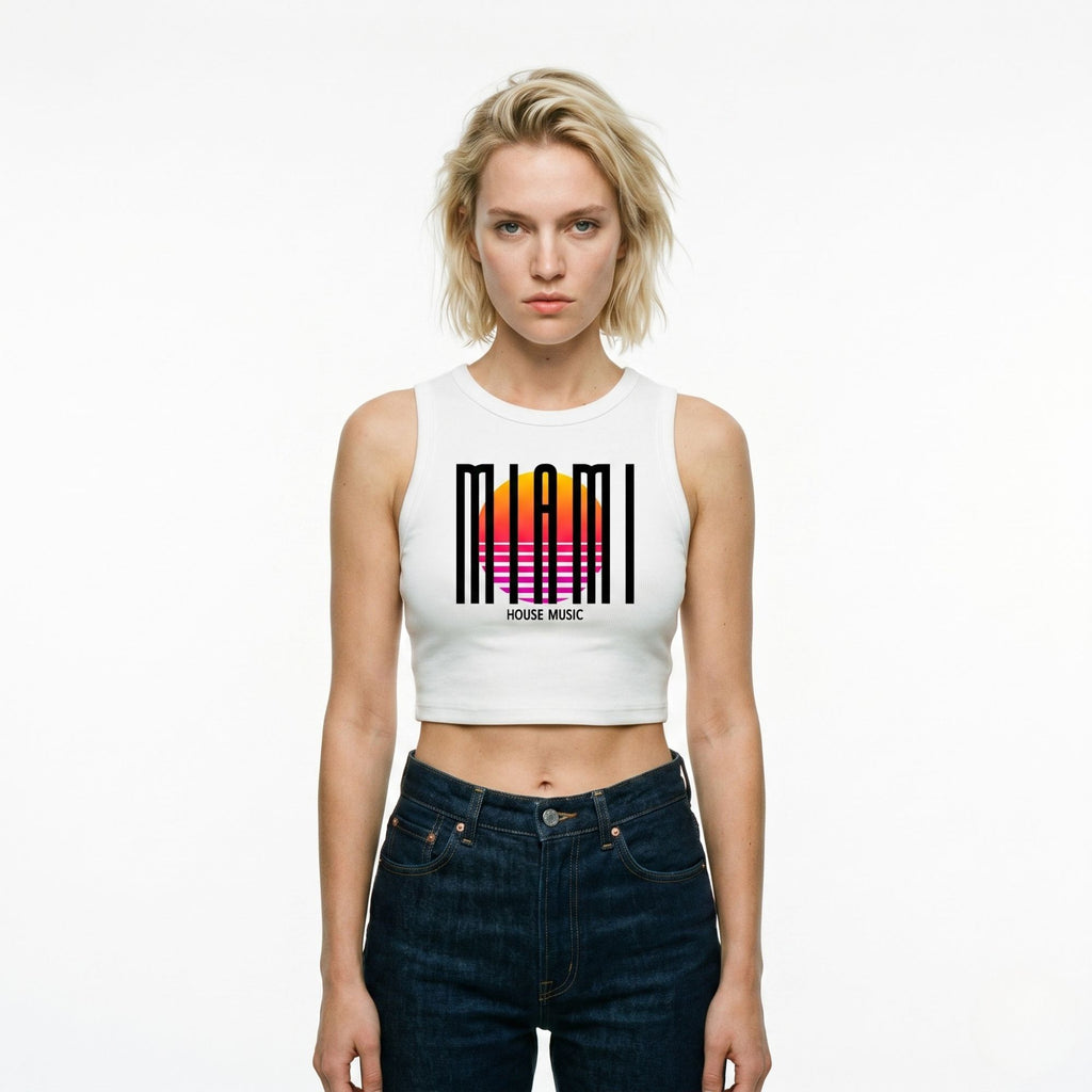 Miami Sunset Cropped Tank