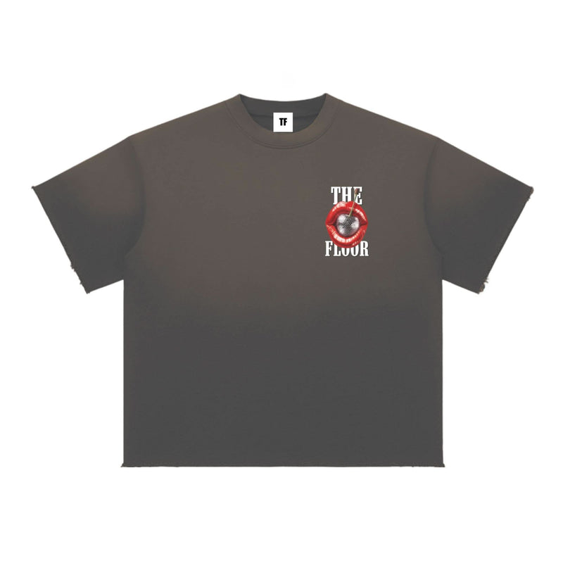 Disco House Sun Fade Raw Edge Tee