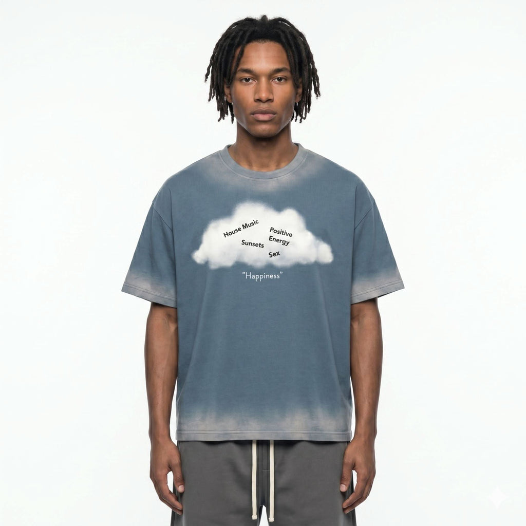 Happiness Cloud Sunfade Vintage Wash Tee