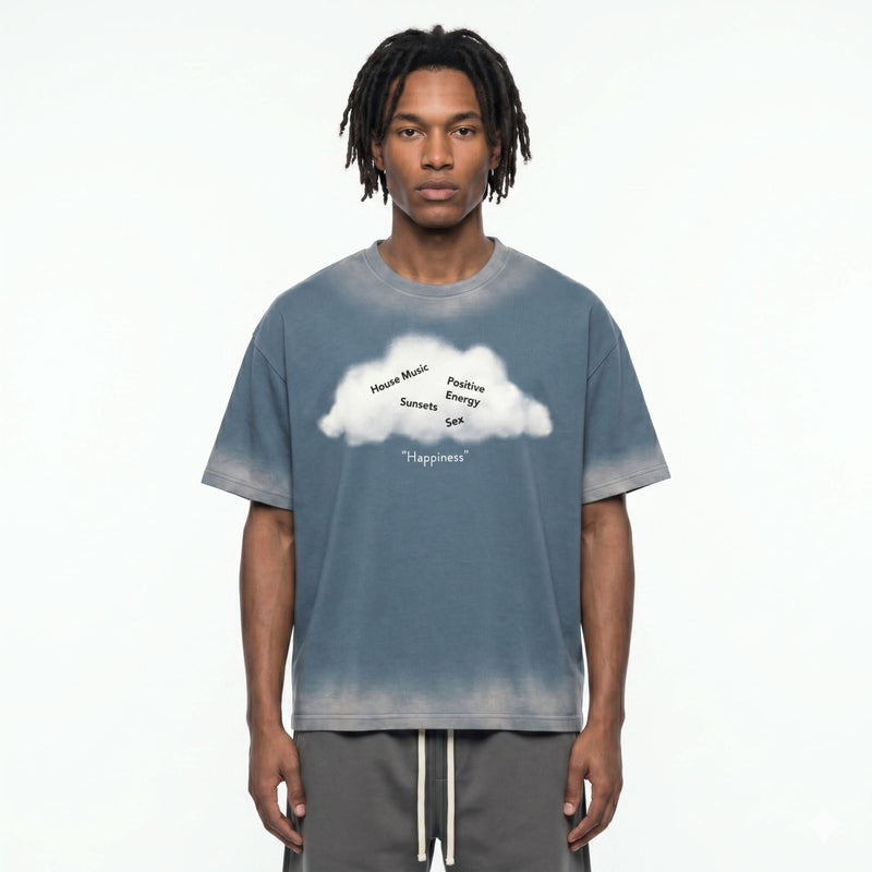 Happiness Cloud Sunfade Vintage Wash Tee