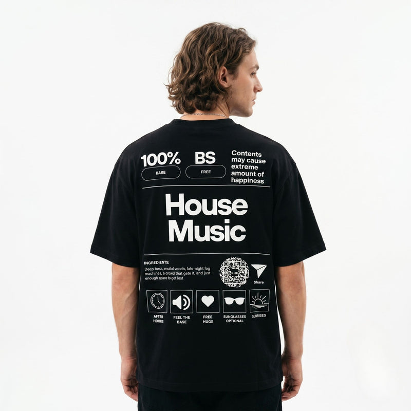 House Music Formula Oversized Tee