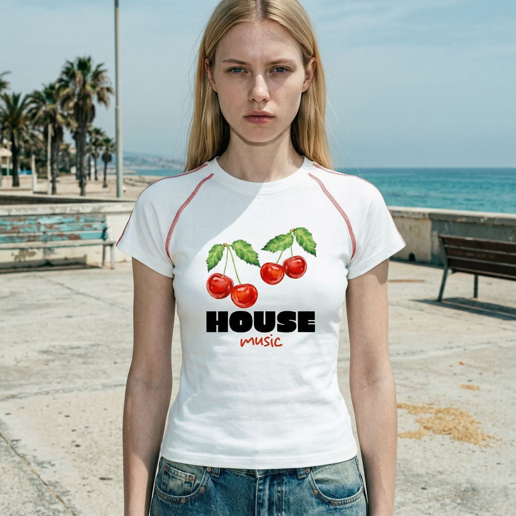 Sweet Cherry Women Tee White