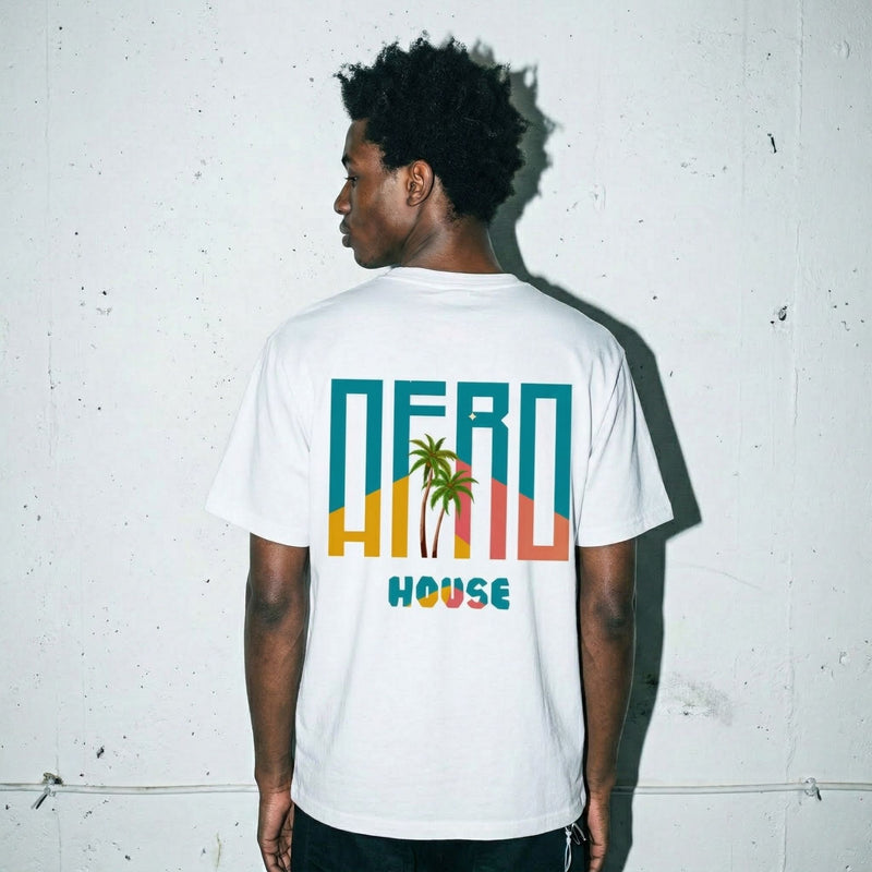 Coco Palm Tee White