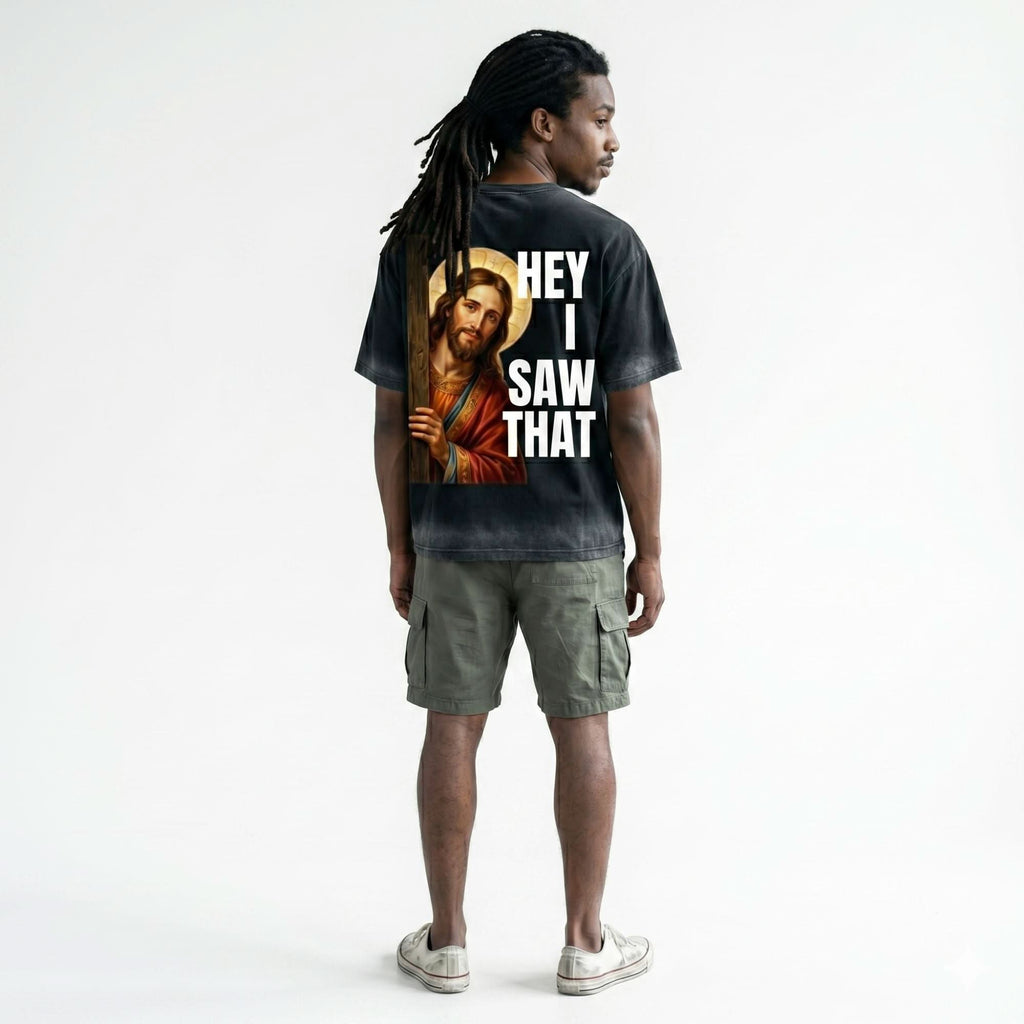 Hey I Saw That Sunfade Vintage Wash Tee