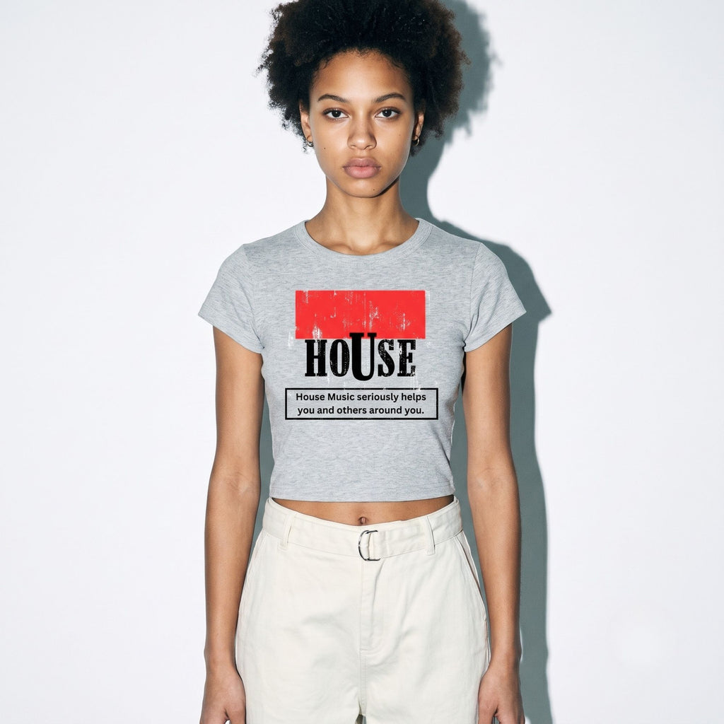 House Music Advisory Cropped Tee