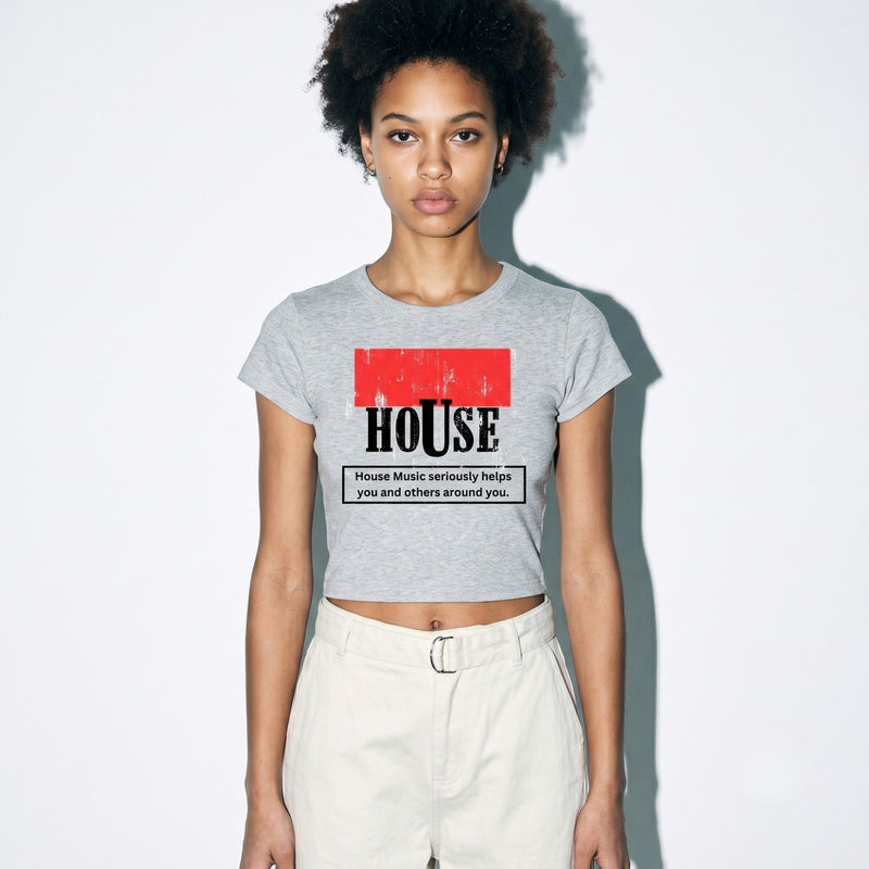 House Music Advisory Cropped Tee