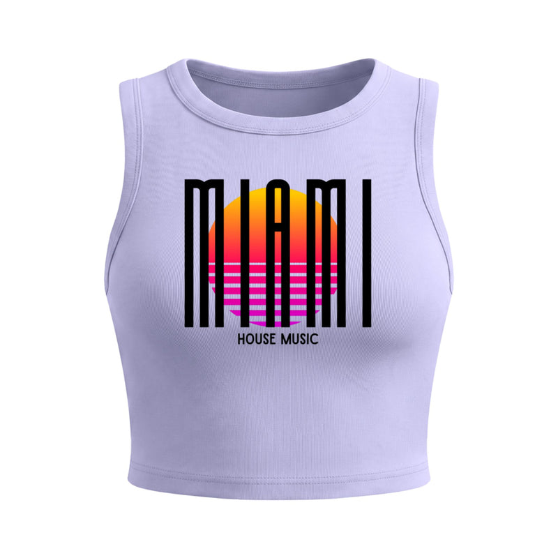 Miami Sunset Cropped Tank