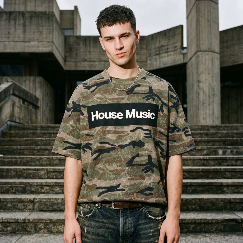 House Music Black Box Camo Tee