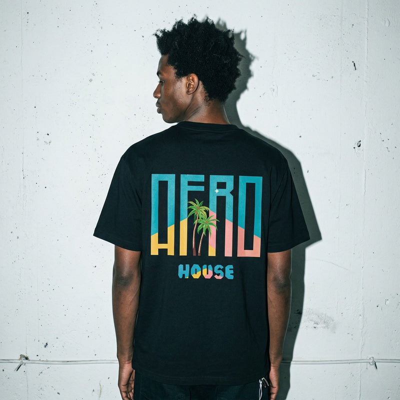Coco Palm Tee Black
