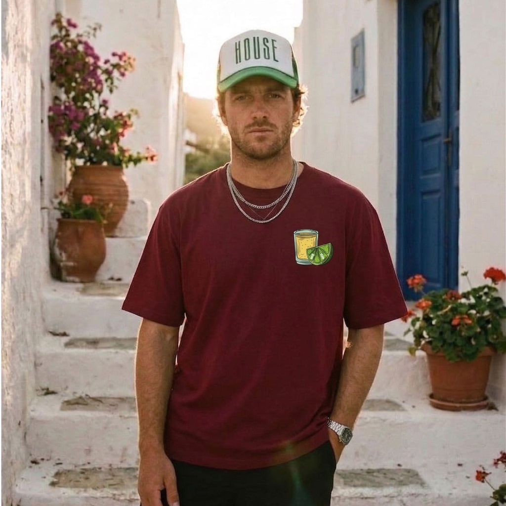 Lemon Salt Tee Dark Red