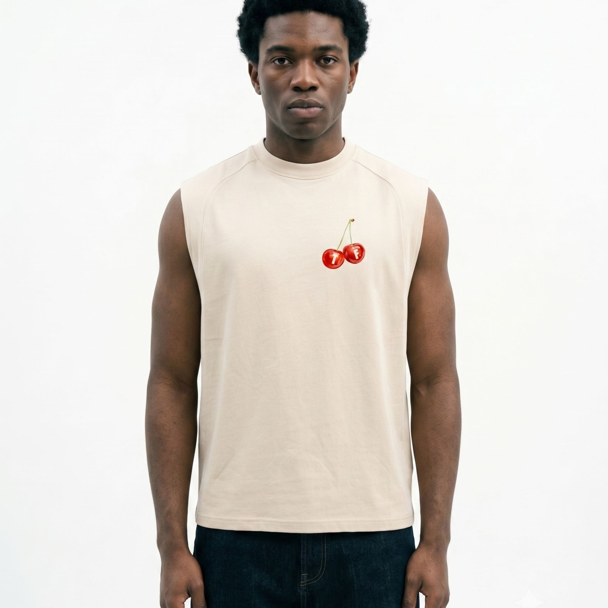Cherry Graphic Tank Top | Quick-Dry House Music Performance Tank