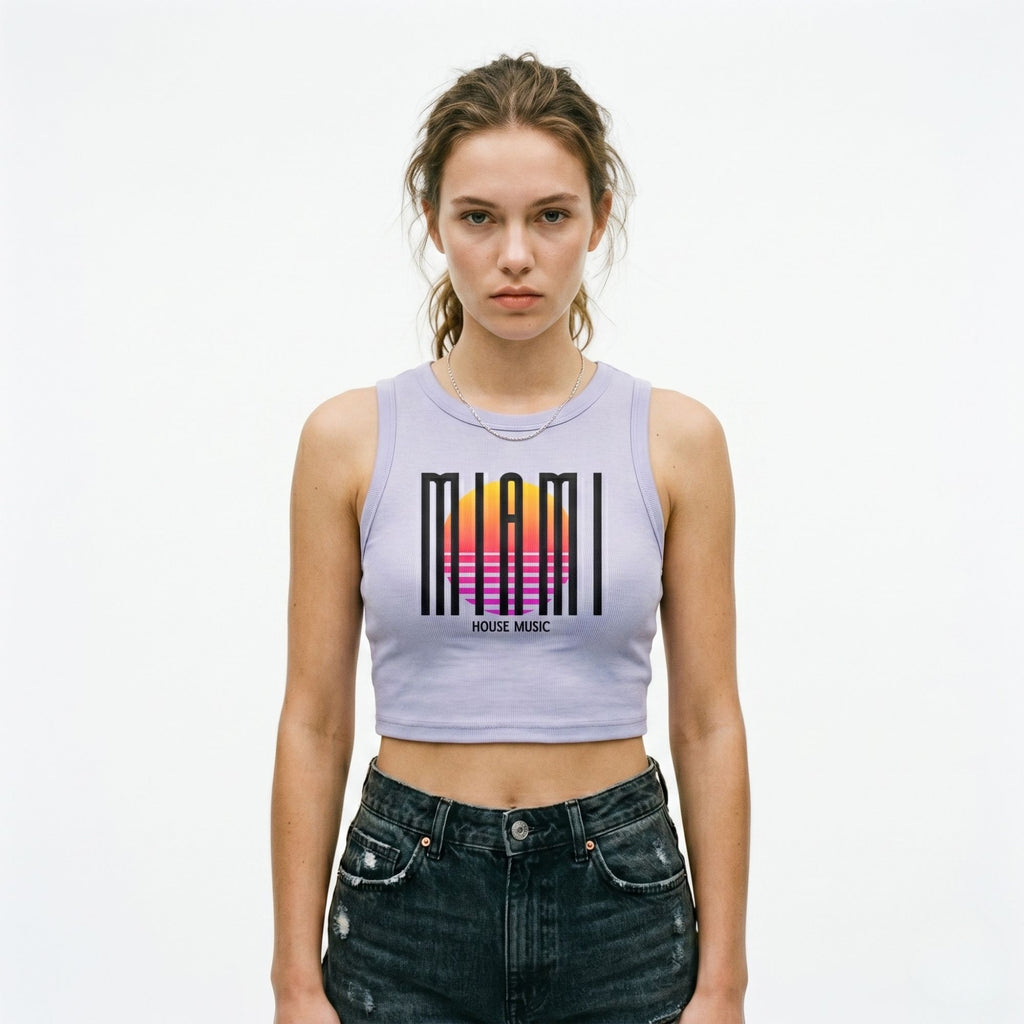 Miami Sunset Cropped Tank