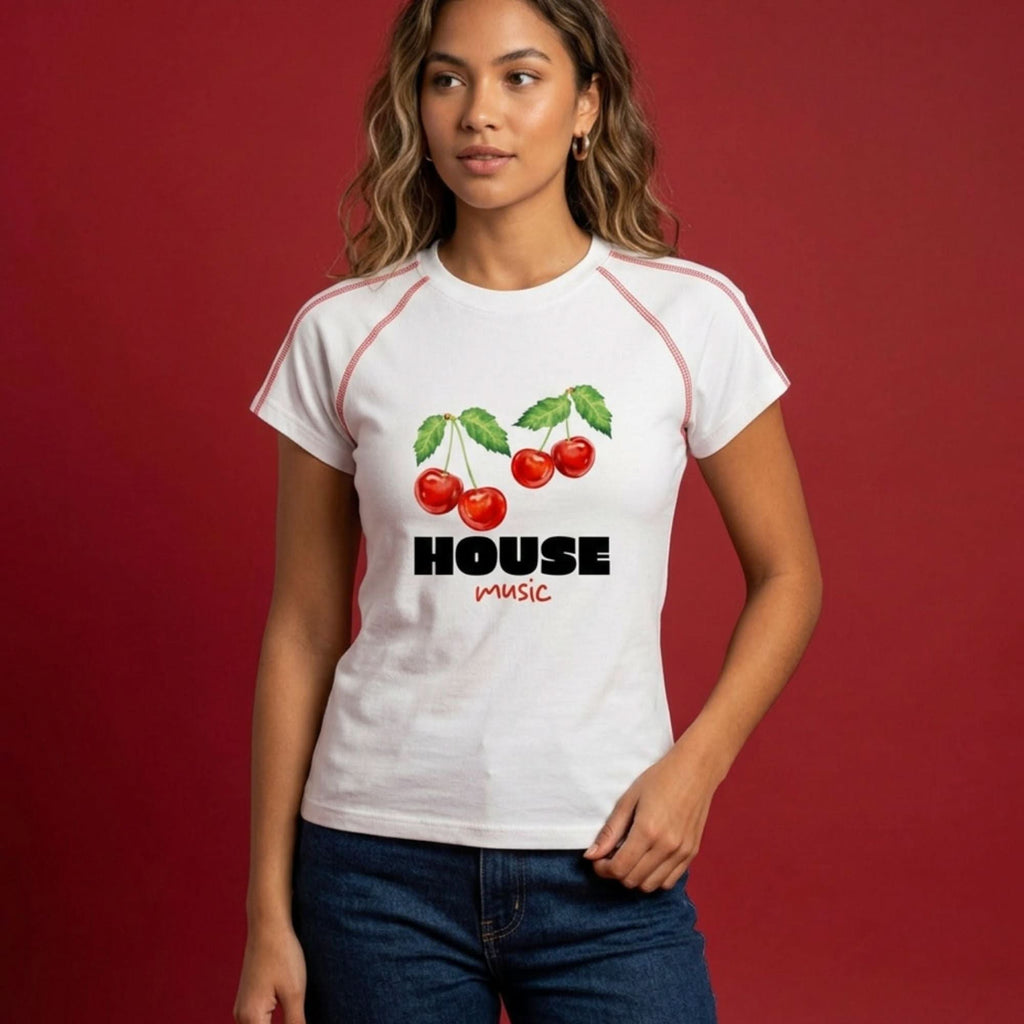 Sweet Cherry Women Tee White