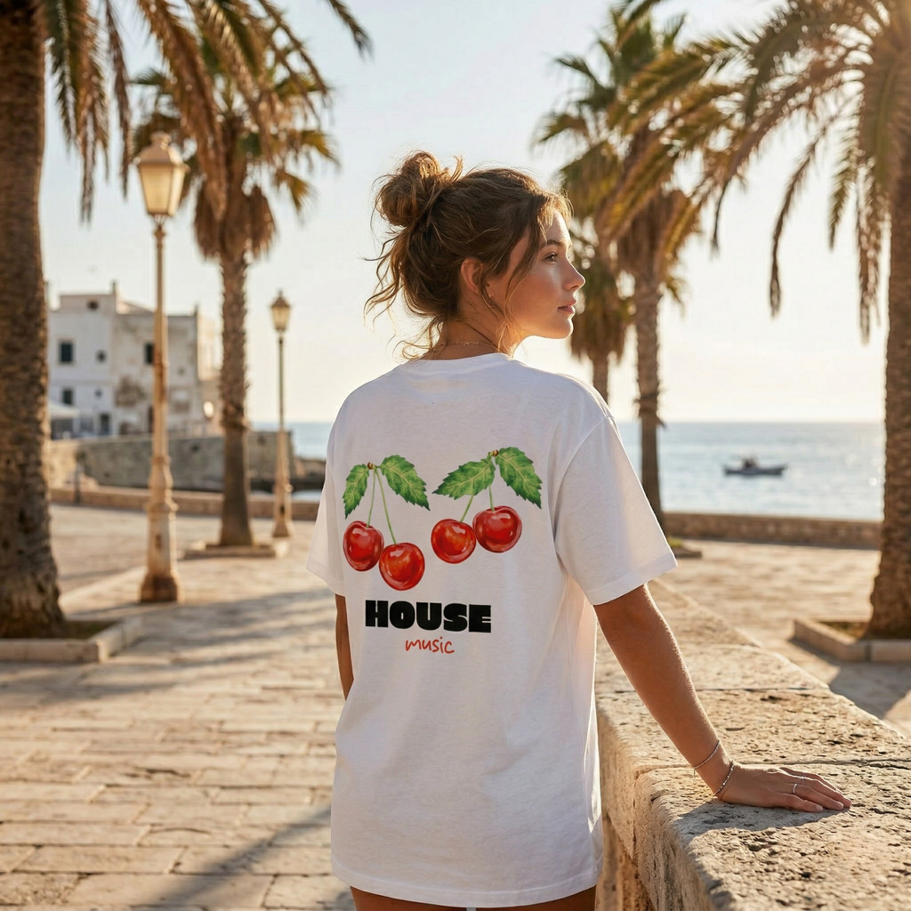 Sweet Cherry Tee White