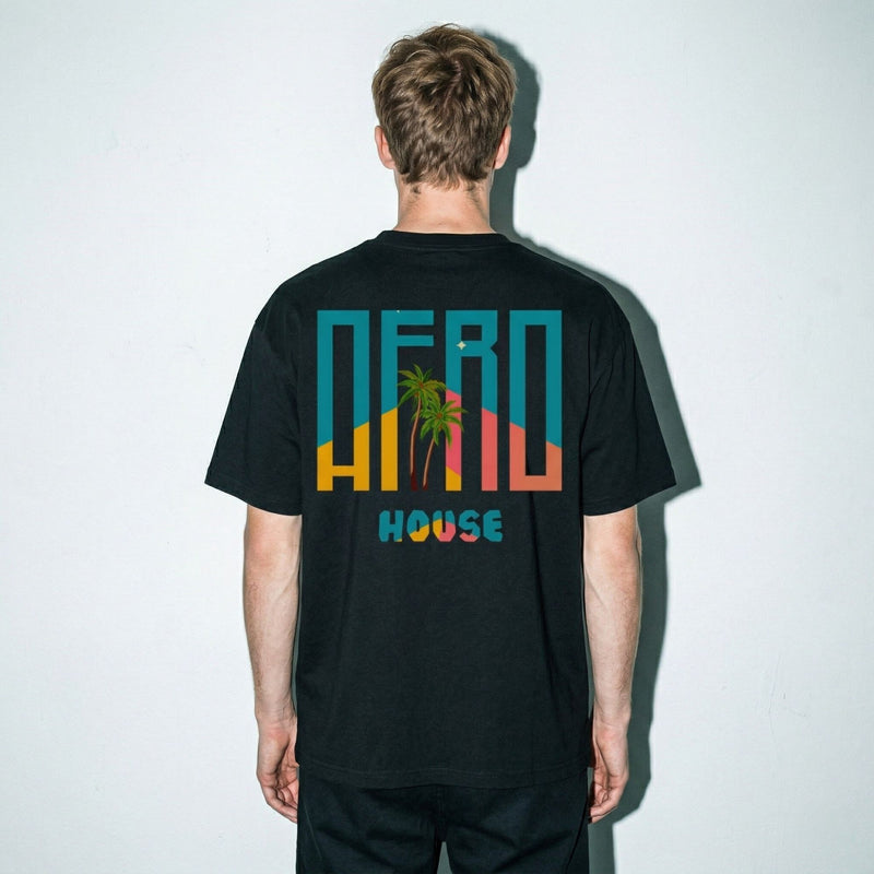 Coco Palm Tee Black