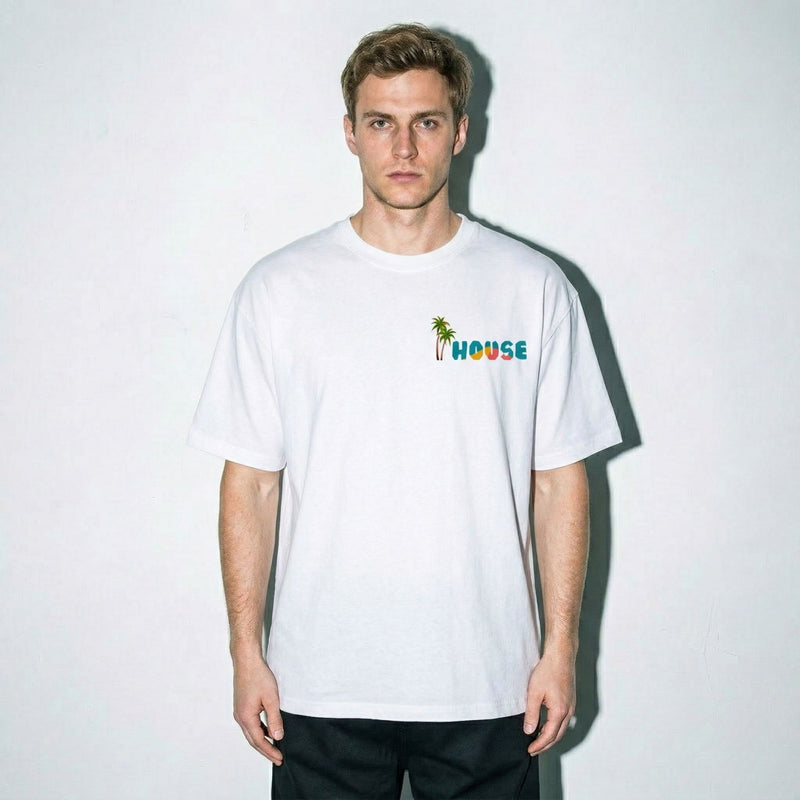 Coco Palm Tee White
