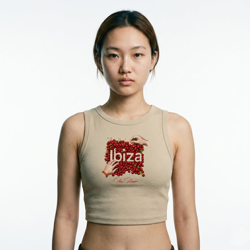Ibiza Cherry Tight Crop Tank
