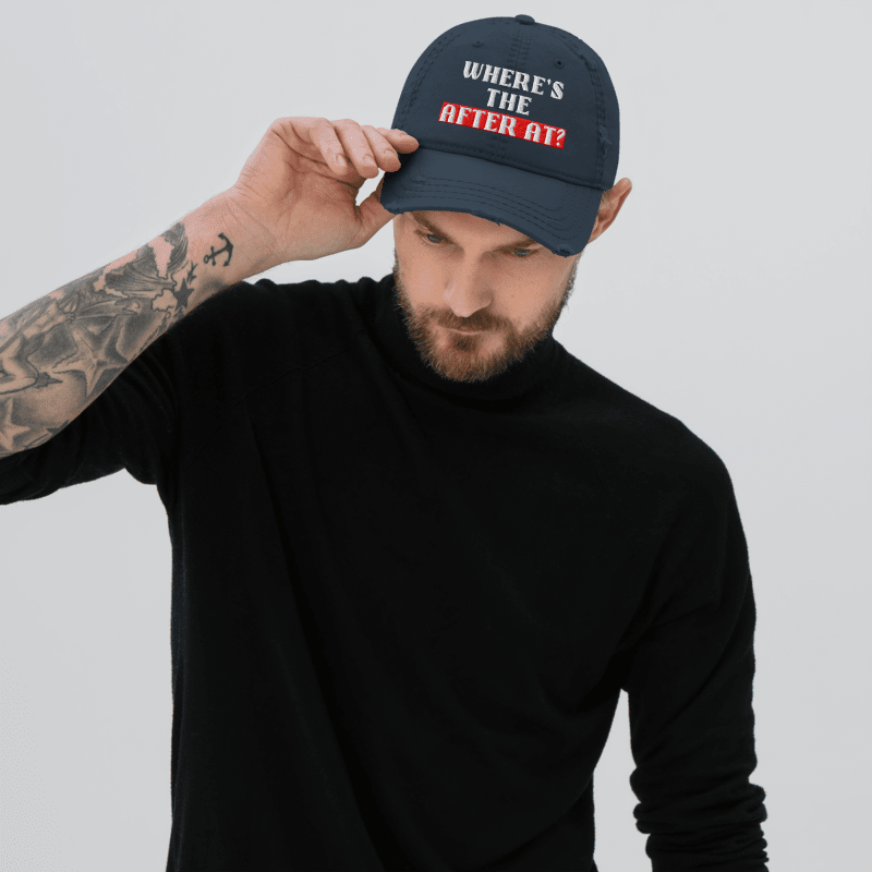 WHERES THE AFTER hat navy blue