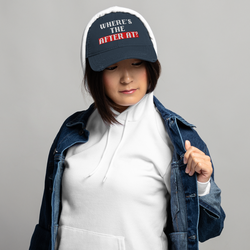 WHERES THE AFTER hat navy blue