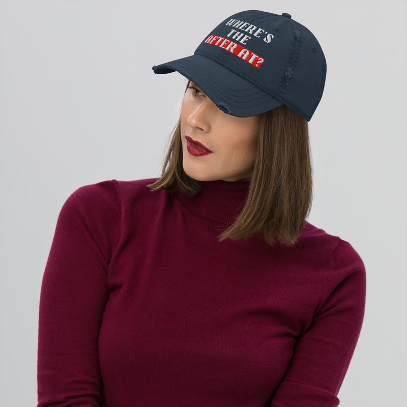 WHERES THE AFTER hat navy blue