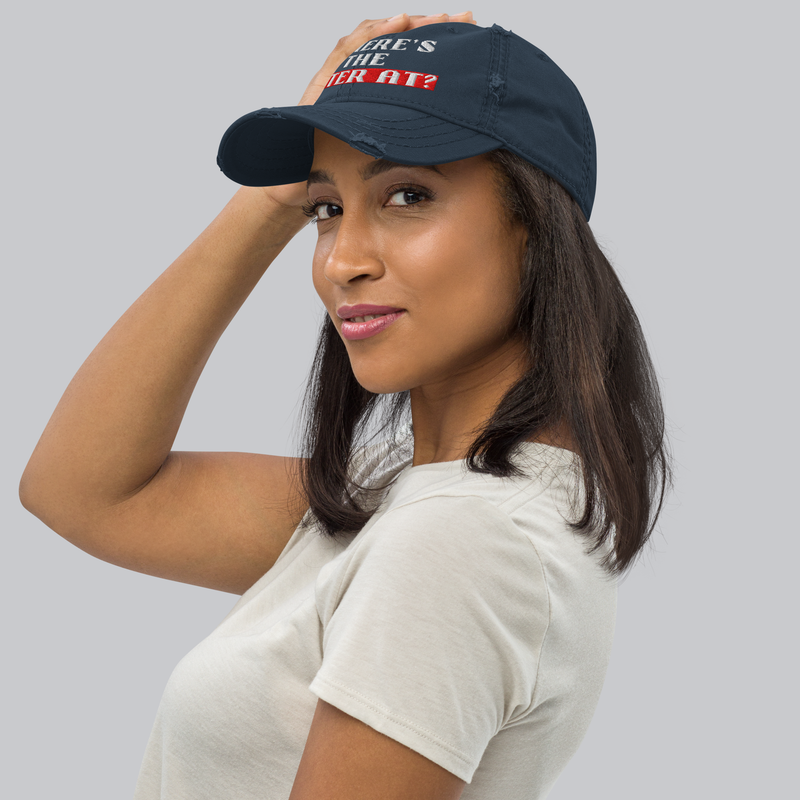 WHERES THE AFTER hat navy blue