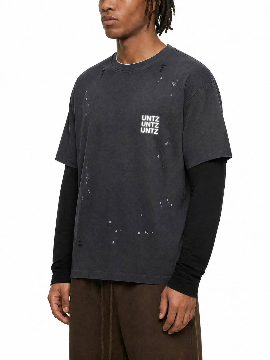 Untz Untz Untz Vintage Wash Distressed Layer Tee