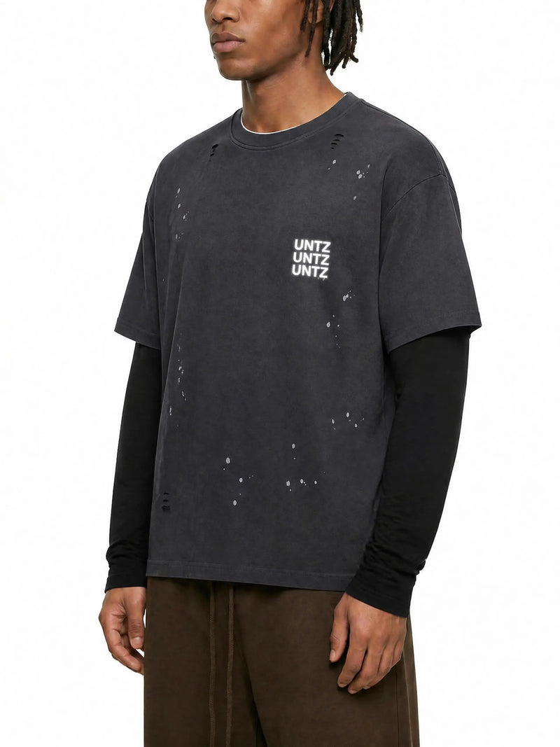 Untz Untz Untz Vintage Wash Distressed Layer Tee