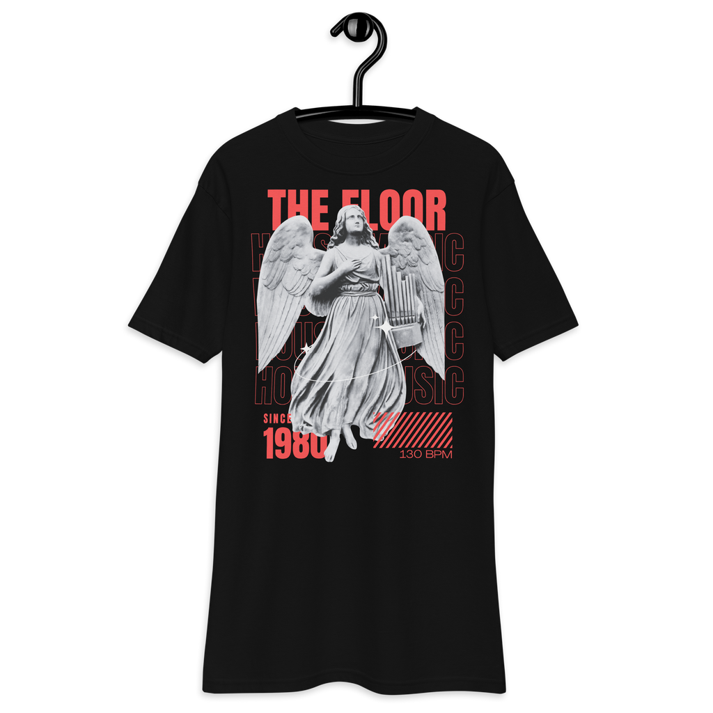 HOUSE MUSIC premium heavyweight tee BLACK