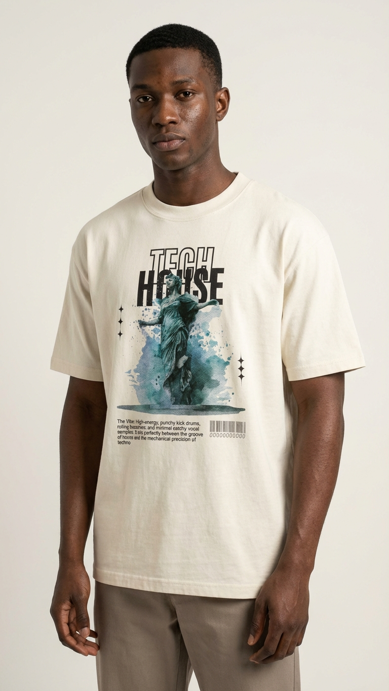 TECH HOUSE Oversized faded t-shirt